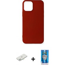 Pileli Store Pilelistore™ iPhone 12 Mini Kılıf Kozmos Yansıma Özel Seri - Şeffaf Royal Nano Ekran Koruyucu + Renkli Kamera Lens Koruma Cam - Sı