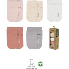 Mey Ithalat®   5'li Penye Soket Kutulu Basic Çorap 10131 Pudra