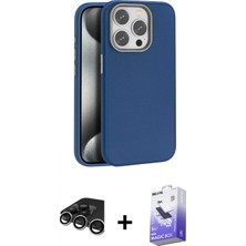 İlk El Grup Pilelistore™ iPhone 15 Pro Kılıf Zirve Modern Prime - Siyah Bilvis 5in1 5d Magic Hayalet Cam Ekran Koruyucu + Raze Metal Kamera Lens - Gs