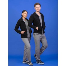 Başaran Uniforma Unisex Siyah Polar Ceket
