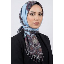 Hadiora Kadın Bebe Mavi Şal Desenli Çekme Boncuklu Yazma