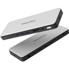 Visiontek VT2600 Usb-C Docking Station 3 Monitör Desteği 100W Şarj Triple Display (901531)