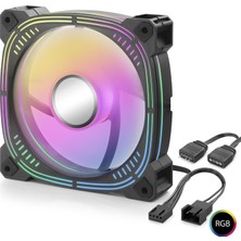 Pileli Store Kasa Fanı 3. Nesil Argb 12 cm - Siyah ND2656