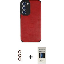 Pileli Store Pilelistore™ Galaxy S23 Plus Kılıf Doruk Asil Koleksiyonu - Siyah 5d Hayalet Cam Ekran Koruyucu + Metal Kamera Lens - Kı
