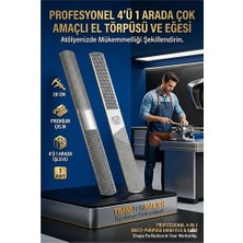 TKÇ 4'ü 1 Arada Profesyonel El Törpüsü Eğe Seti - Ahşap Metal Raspası Düz Yarım Yuvarlak 723175