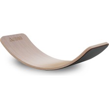 Ens Kids Collection Gri Renk Wavy Board Bambu Laminant Yüzey Denge Tahtası 2+ Yaş İçin Eğlenceli Spor Oyuncağı