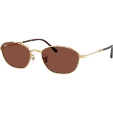 Ray-Ban 3749 001/C5 55-18 Kadın Güneş Gözlüğü Altın Renkli Metal Çerçeve ile UV 400 Koruma