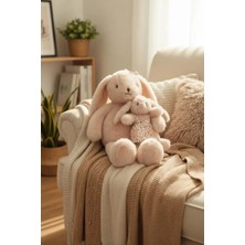 Miniso Ebeveyn-Çocuk Tavşan Peluş Oyuncak – Sevgi Dolu Yumuşacık Tasarım Kahverengi 40 cm
