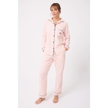 Marısılk™ Seastrıpe Premium Dokuma Uzun Kollu Uzun Pantolonlu Kadın Pijama & Lounge Takımı