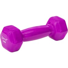 Cosfer 1 Kg PVC Demir Dambıl Mor Renk ile Kol, Omuz ve Sırt Kasları İçin Özel Tasarım