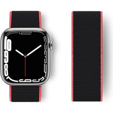 Uravas Store Watch 38MM Hasırlı Cırtcırtlı Kordon - Pembe-Siyah