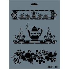 Uravas Store Rich New Seri N-143 Stencil 35X25 cm