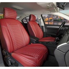 Şahinler Oto Aksesuar Peugeot 307 Deri Oto Koltuk Kılıfı Ön Arka Takım Kırmızı Exclusıve Model Şhn
