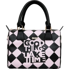 Dogo Kadın Vegan Deri Siyah El Çantası - Good Things Take Time Tasarım