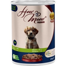 How Meow 12 Adet Pate Yavru Köpek Yaş Maması Kuzulu