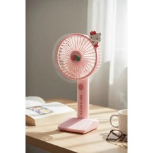 Miniso Sanrio Lisanslı Hello Kitty Mini El Vantilatörü – Taşınabilir Şarjlı Serinletici 21,5 cm
