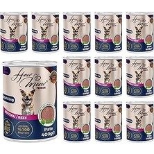 Uravas Store Yetişkin Köpek Biftekli Pate Yaş Mama 400 gr x 12 Adet