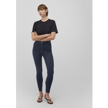 Kadın Mavi Serenay Gold Premium Puslu Indigo Mavisi 100980-85262 Dar Paça Günlük Jean