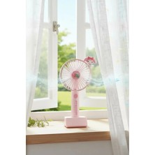 Miniso Sanrio Lisanslı My Melody Mini El Vantilatörü – Taşınabilir Şarjlı Serinletici 21,5 cm