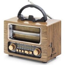 Uravas Store Bluetooth Nostaljik Hoparlör Fm 16.7 x 9.5 x 13.8 cm NS6637BT