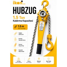 Ikon Tools 1.5 Ton 1.5 M Hubzug Zincirli Çektirme Manuel Kaldırma Caraskal Mandallı Kanca