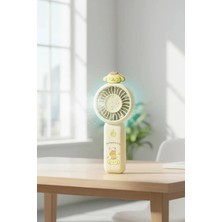 Miniso Sanrio Lisanslı Pompompurin 1200MAH Taşınabilir Mini Fan – Şarj Edilebilir El Fanı 13,6 cm