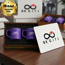 BK Gift Logonuza Özel 10 Adet Kutulu Mor Renk Kahve Fincanı Seti – Kutulu Seramik Fincan Kurumsal Hediye Seti