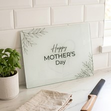 Miabella Home Anneler Günü Hediyelik Cam Kesme Tahtası – Özel Baskı, Sınırlı Stok