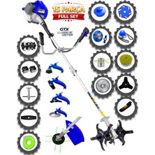 EISENN Eısenn German 15 In 1 Full Set Hediyeli G-tec Pro Yan Tipi Ot Çim Çalı Biçme Tırpanı Toprak Eşeleme Akrobat Çapa