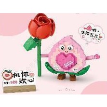 Miniso Lisanslı Yemek Serisi Oyun Bloğu Şeftali – Eğitici ve Dekoratif Oyuncak Seti 19 cm