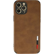 Pileli Store Mey Ithalat®  iPhone 12 Pro Max Kılıf Loop Deri Silikon - Kahverengi