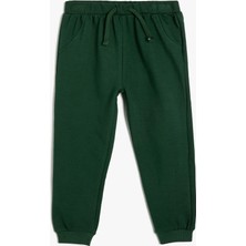 Koton Basic Jogger Eşofman Altı Şardonlu Cepli Beli Bağlamalı Pamuklu