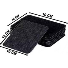 Lovyco Yıkanabilir Yapışkanlı Cırt Bant 10 x 10 cm Siyah Elbise Peç, Arma ve Kot Yamaları İçin Kullanım