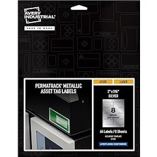 Uravas Store Avery Permatrack Lazer Yazıcılar Için Metalik Varlık Etiket Etiketleri, 3-3/4 Inç x 2 Inç, 64 Etike