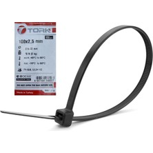 Tork Plastik Kelepçe Kablo Bağı 100'Lü 100x2.5mm Siyah