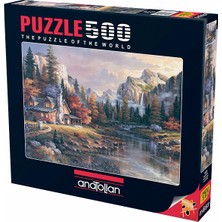 Anatolian 500 Parçalık Puzzle - Vadinin Sonundaki Ev 3533 Standart Parça Aralığı ile Eğlenceli