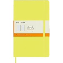 Uravas Store Moleskine Klasik Defter, Sert Kapak, Büyük (5" x 8.2") Çizgili, Citron Sarı, 240 Sayfa