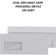 Oyal Diplomat Zarf Pencereli Beyaz 90 gr 100 Adet – Kurumsal ve Pratik Gönderim