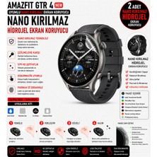 onlinekordon Amazfit Gtr 4 New Smart Watch Uyumlu Nano Kırılmaz Hidrojel Ekran Koruyucu 2 Adet Darbe Emici Tam Koruma