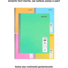 Mynote Text Pastel Defter A4 100 Yaprak Çizgili 5 Adet