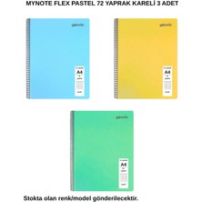 Mynote Flex Pastel Defter A4 72 Yaprak Kareli 3 Adet