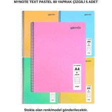 Mynote Text Pastel Defter A4 80 Yaprak Çizgili 5 Adet