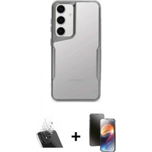 İlk El Grup Pilelistore™ Galaxy A14 4g Kılıf Akış Çizgi Koleksiyonu - Siyah 3D Antistatik Mat Seramik Nano Ekran Koruyucu + Kamera Lens Koruma Cam - Sf