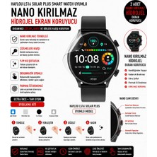 onlinekordon Haylou LS16 Solar Plus Smart Watch Uyumlu Nano Kırılmaz Hidrojel Ekran Koruyucu 2 Adet Darbe Emici Tam Kaplama