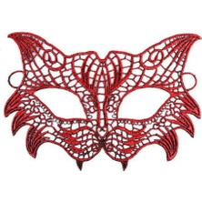 Eilo Luxe Kırmızı Dantel Masquerade Maskesi 8 No
