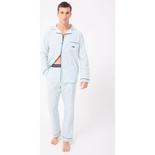 Marısılk™ Premium Dokuma Uzun Kollu Uzun Paçalı Erkek Pijama Takımı