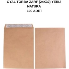Oyal Torba Zarf 24X32 Yerli Natura 100 Adet – Doğal ve Dayanıklı Evrak Zarfı