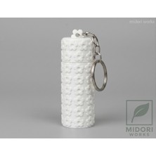 Midori Works Çiçek Kabartmalı Lip Balm ve Ruj Askısı - Çanta Süsü Nemlendirici Tutucu