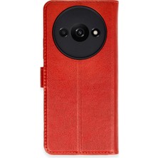 Zenvia Mey Ithalat®   Redmi A3 4g Kılıf Trend S Plus Kapaklı Kılıf - Kırmızı