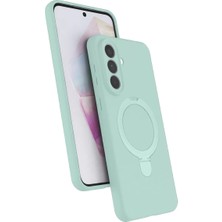Zenvia Mey Ithalat®  Samsung Galaxy A57 5g Regal Magsafe Standlı Kapak - Su Yeşili